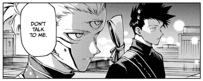 Maru and Tsurugi on the roof in JJK Modulo Chapter 2