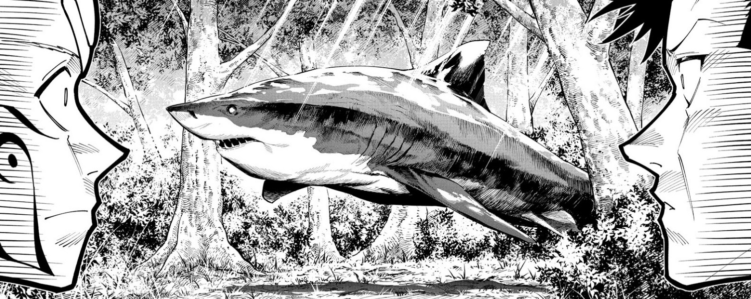 Maru and Tsurugi see the shark in Jujutsu Kaisen Modulo Chapter 3