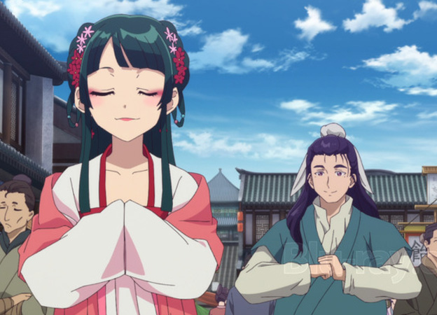 Maomao and Jinshi in disguise as Jinka in The Apothecary Diaries anime Season 1 part 2