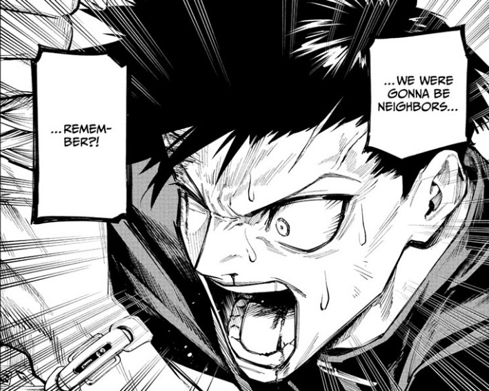 Tsurugi trying to get through to Maru in Jujutsu Kaisen Modulo Chapter 6