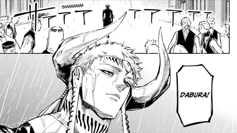 Dabura in the rain in Jujutsu Kaisen Modulo Chapter 12