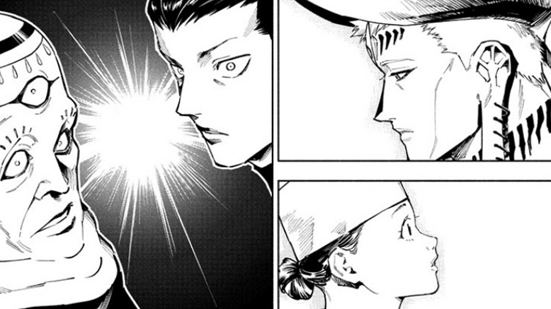 Jujutsu Kaisan Modulo Chapter 11 panel with Dabura, Kyoko, Usami and Jabaloma