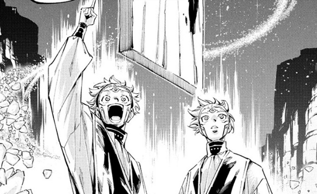 Maru and Cross using their Rolloluca together in Jujutsu Kaisen Modulo Chapter 9