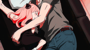 Anya sleeping in Loid's arms in Spy x Family season 1