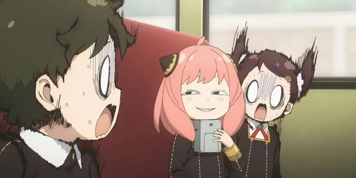 Damian and Becky freaking out because of Anya's bomb in Spy x Family Season 3