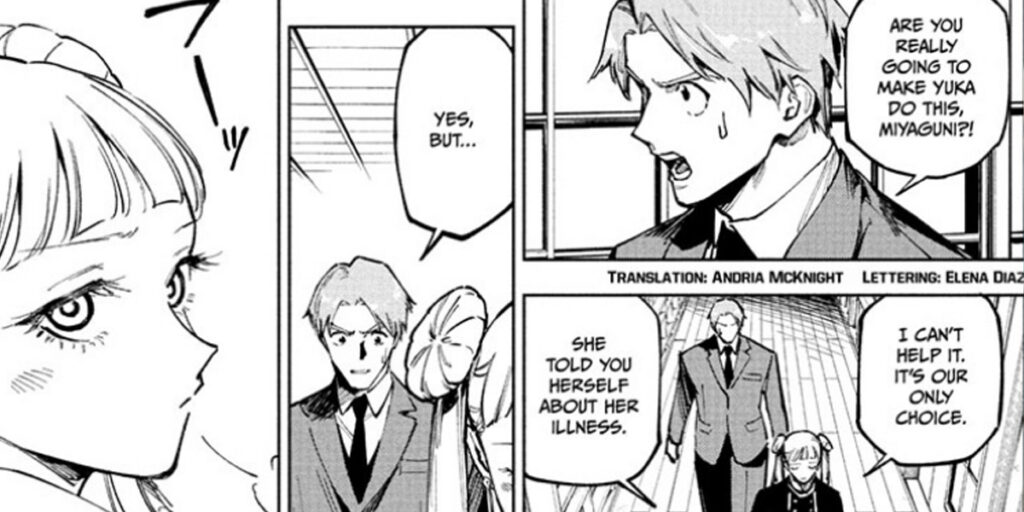 Jujutsu Kaisen Modulo Chapter 14 Miyaguni confirming Yuka's position