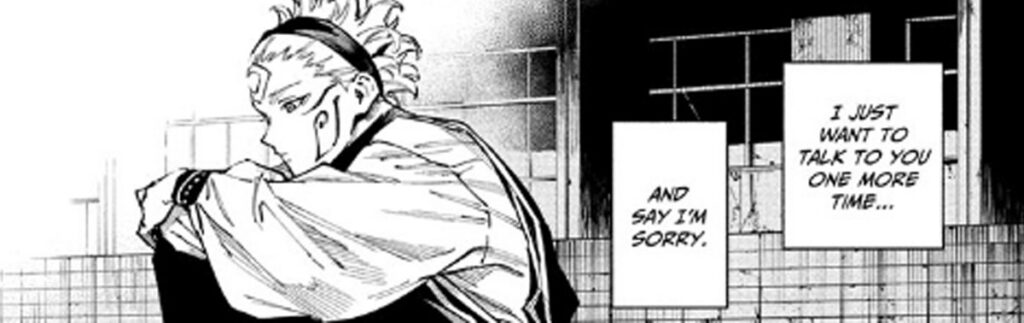 Maru contemplating the tension between him and Cross in Jujutsu Kaisen Modulo