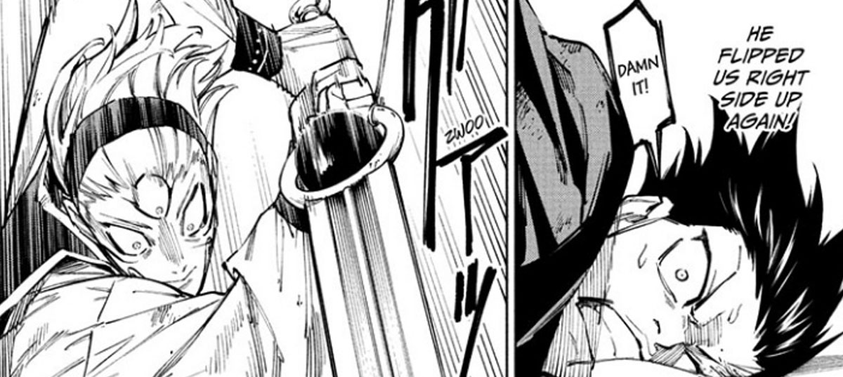 Maru vs Tsurugi in Jujutsu Kaisen Modulo Chapter 17