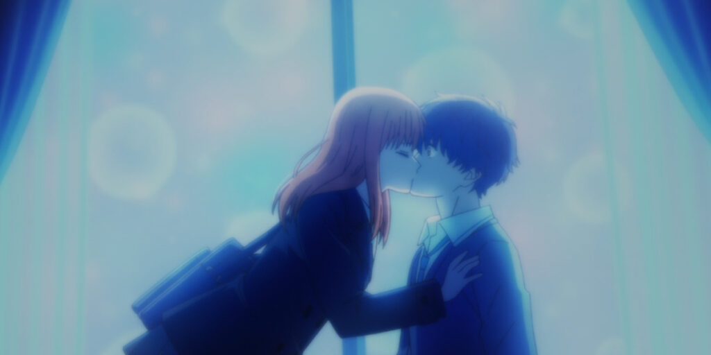 Mizuho kisses Kizuki in Anyway, I'm Falling In Love With You S2E1