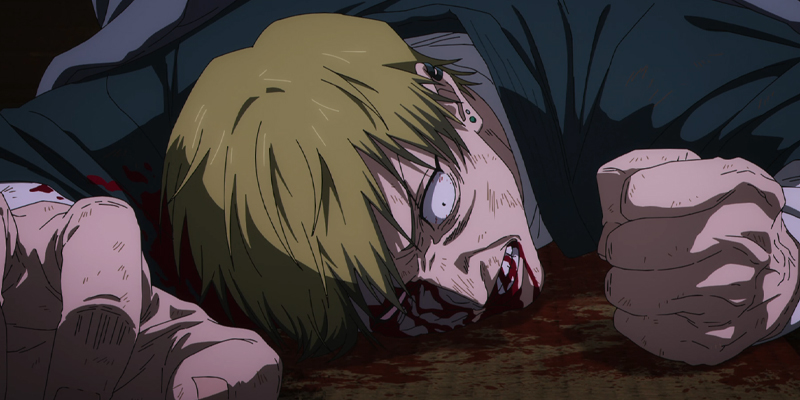 Naoya Zen'in stabbed in the back by Maki's mom in Jujutsu Kaisen Episode 51