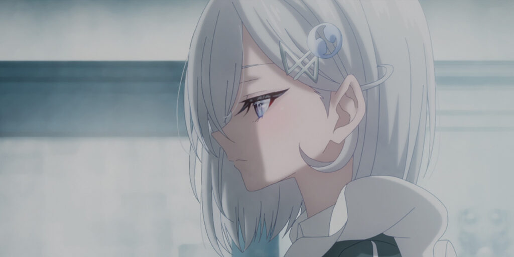 Shiboyugi Season 1 Yuki looking down at Kinko before killing her