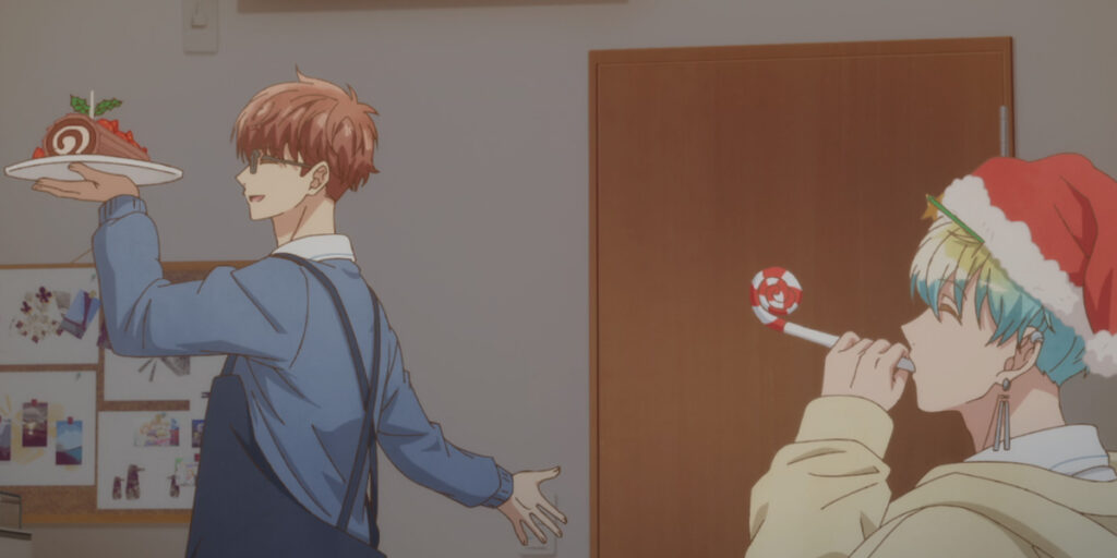 Syugo and Airu at the Christmas party in Anyway, I'm Falling In Love With You