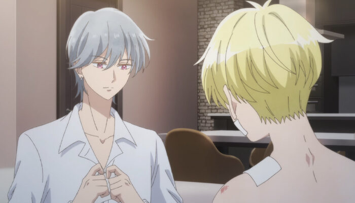 Toya tending to Airu's wounds in Anyway I'm Falling In Love With You