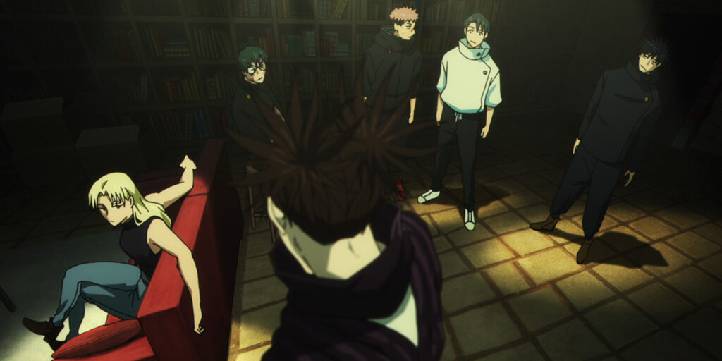 Yuki Tsukumo, Maki Zenin, Choso, Yuji Itadori, Yuta Okkotsu and Megumi Fushiguro in Jutusu Kaisen Season 3