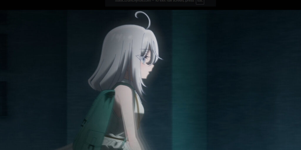 Yuki walking in a daze through the dark in Shiboyugi