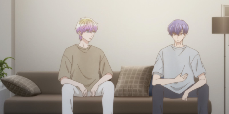Airu and Kizuki on the couch in Anyway I'm Falling In Love With you