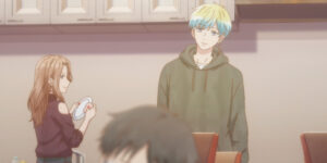 Airu and his mom after the Christmas party in Anyway I'm Falling In Love With You