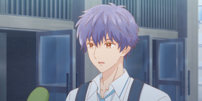 Kizuki doing an interview in Anyway I'm Falling In Love With You