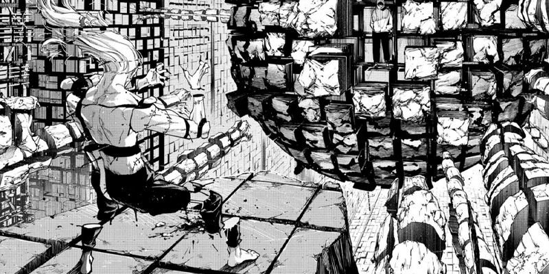 Mahito's idle transfiguration tearing him apart in Jujutsu Kaisen Modulo