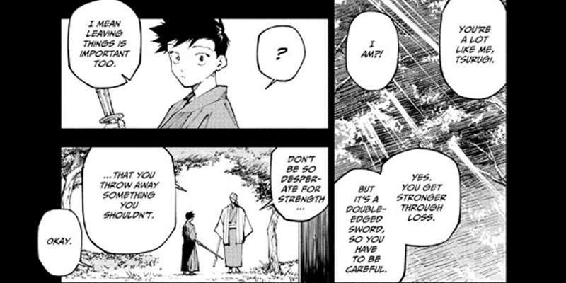 Maki Zen'in talking to her grandson Tsurugi about strength in Jujutsu Kaisen Modulo