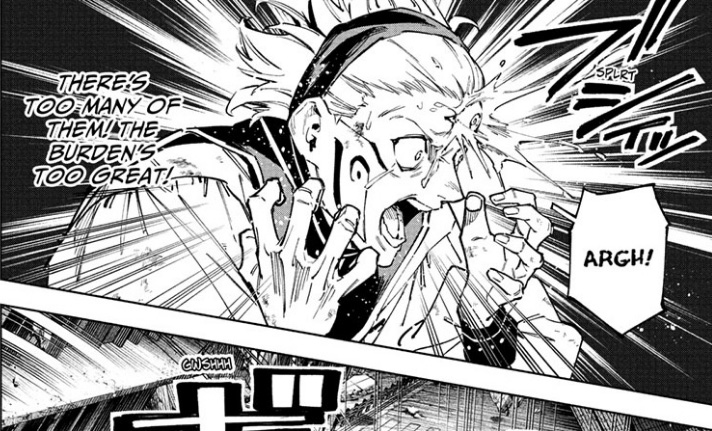 Maru overwhelmed by the mass exodus of cursed spirits in Jujutsu Kaisen Modulo 20