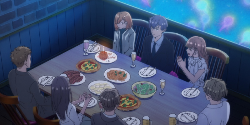 Mizuho and Kizuki out to dinner in Anyway I'm Falling In Love With You