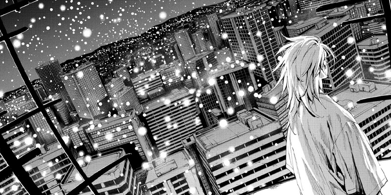 Cross standing atop the buildings watching the curses fall in Jujutsu Kaisen Modulo