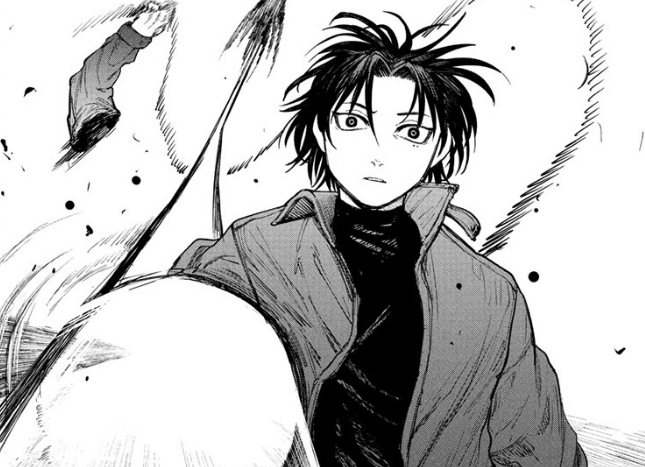Tatsumi getting hit with a fatal blow in Alien Headbutt Chapter 7