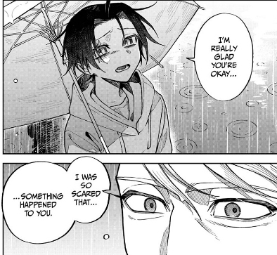 Yojin worrying about Hikari Fujino in Twilight Blade